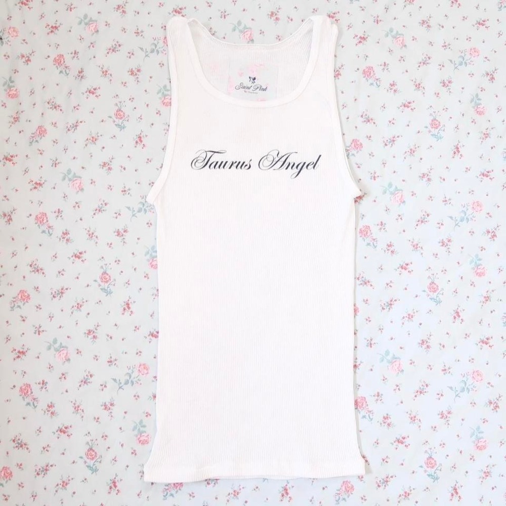 taurus angel zodiac baby tank